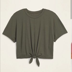 🌴 OLD NAVY RIBBED TIE UP TEE